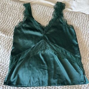 DO+BE Forest Green Lace Camisole